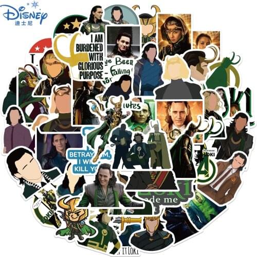 10/50Pcs Disney Marvel Loki Stickers Cartoon Movie Waterproof Graffiti Stikers Kid Luggage Guitar Skateboard Laptop Toy Sticker