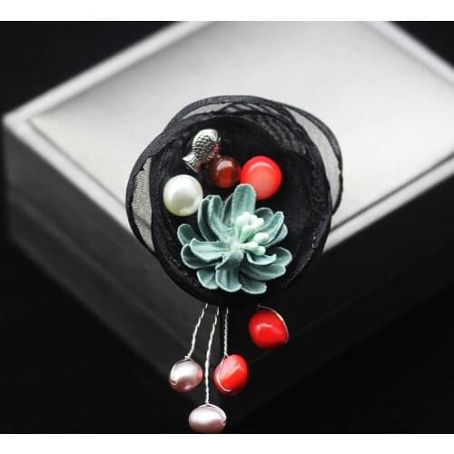 Handmade pin on patch flower badge embroidery fabric patches for clothing parches termoadhesivos para ropa stickers for clothes