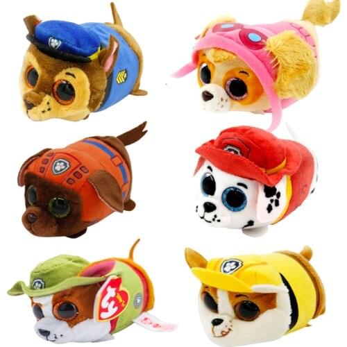 Ty Big Eye Beanie Animals Dog Marshall Rubble Skye Cute Plush Phone Screen Cleaning Collectible Stackable Toy Children Gift 10CM