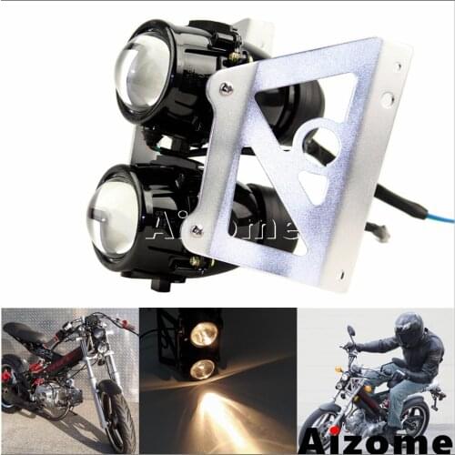 Universal Motorcycle Headlight High Low Beam Projector Lights For Sachs Honda Dual Sport Dirt Bike Streetbike H3 55W Headlamps