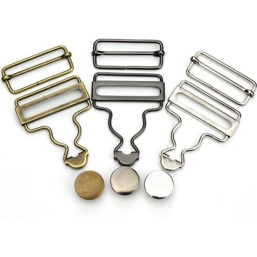 Retro Vintage Jean Pants Button Hook Buckles Bib Pants Button Hook Accessories Metal Hoist Adjustment Buckle Craft Sewing Tool