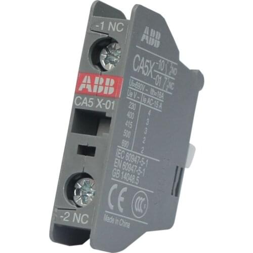 ABB AC contactor auxiliary contact annex CA5X-01 1NC CA5X-10 1NO CAL5X-11 1NO1NC CAL18X-11 1NO1NC Module