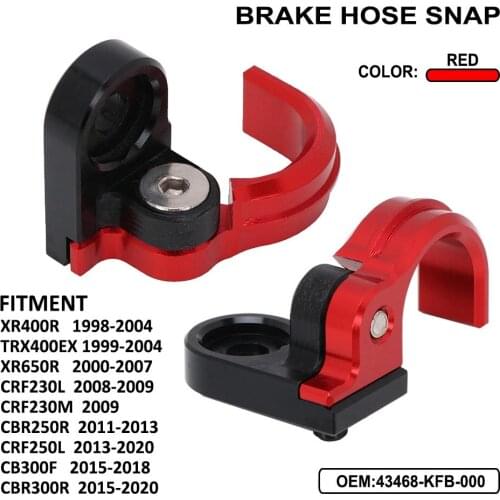 2pcs/set Motorcycle Rear Brake Line Hose Snap Clamp Motorbike Accessories For Honda CRF250L XR400R CB300F