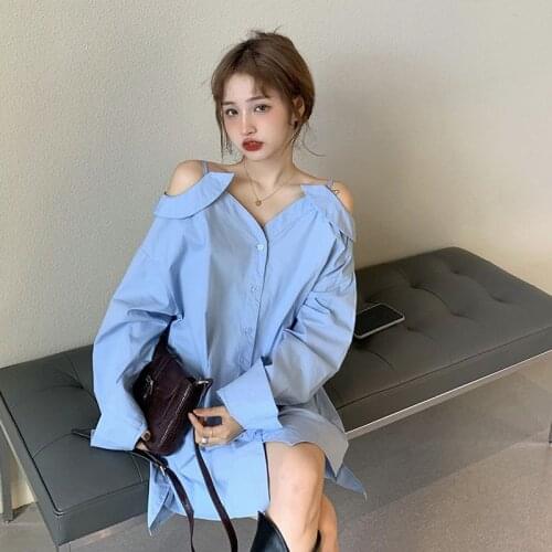 Women Blouse Womens Shoulder Strap Summer 2021 Top Blusas Mujer De Moda