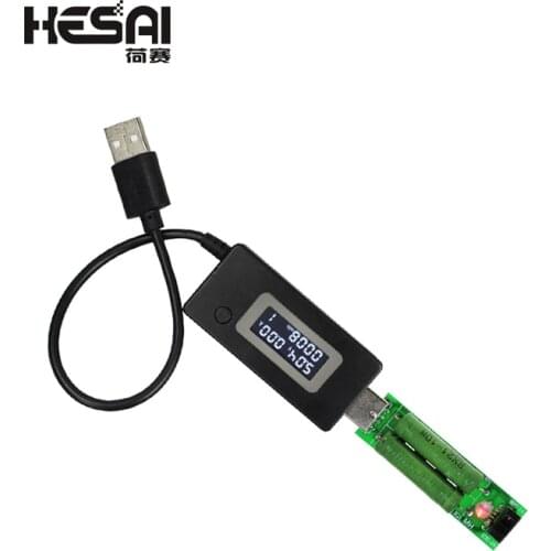 LCD Micro USB Charger Battery Capacity Voltage Current Tester Meter Black+USB Mini Discharge Load Resistor 2A/1A with Switch