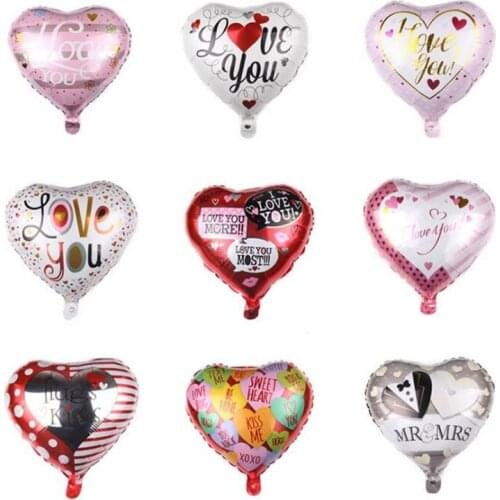 1pc New 18 Inch Heart Shape Foil Helium Balloon Valentines Day Gift Wedding Birthday Party Balloon Baby Shower Decorations