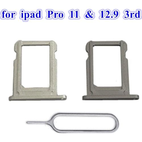 1Pcs Original New Sim card Holder Replacement for iPad Pro 11 2018 Pro 12.9 inch 3rd 2018 Sim Card Tray Holder Slot Gray Silver