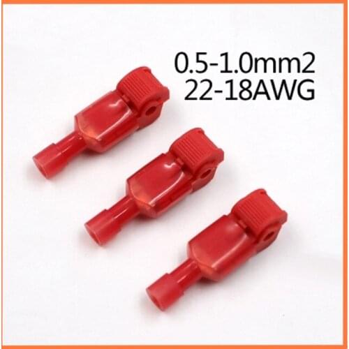 100/10pcs Quick Splice Electrical Wire Terminals Cable Spade Crimp Connectors Red
