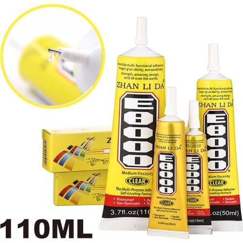 110ml E8000 Strong Liquid Glue Clothes Fabric Clear Leather Adhesive Jewelry Stationery Phone Screen Instant Earphone