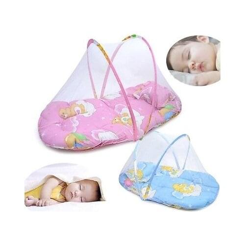 2020 Newnorn Baby Portable Foldable Crib Netting Infant Bed Zipper Mosquito Net Tent Crib Sleeping Cushion Collapsible Portable