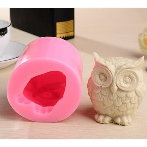 3D Small Animal Owl Shape Hands Silicone Cake Decorating Tools Soap Chocolate Cake Molds Fondant Decoration Baking Tools