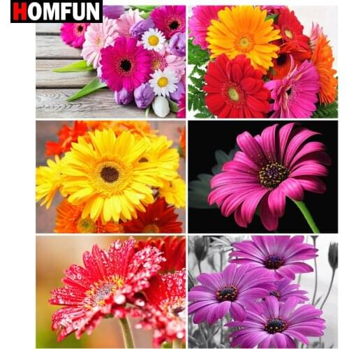 HOMFUN Diamond Painting Cross Stitch " flower landscape" Full Square Round Diy 5d Diamond Embroidery Picture Rhinestone Art