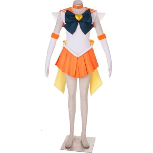 Athemis Anime Sailor Minako Aino Sailor Venus SuperS Cosplay Costume Custom Made Any Size Dress High Quality Outfit
