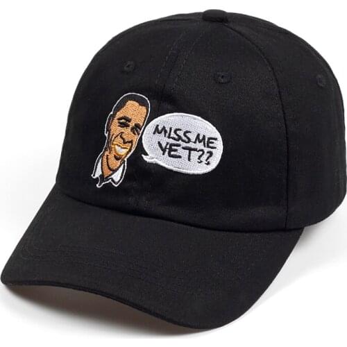 Former US President Barack Obama dad hat MISS ME YET embroidery baseball cap for man and women Funny face snapback caps