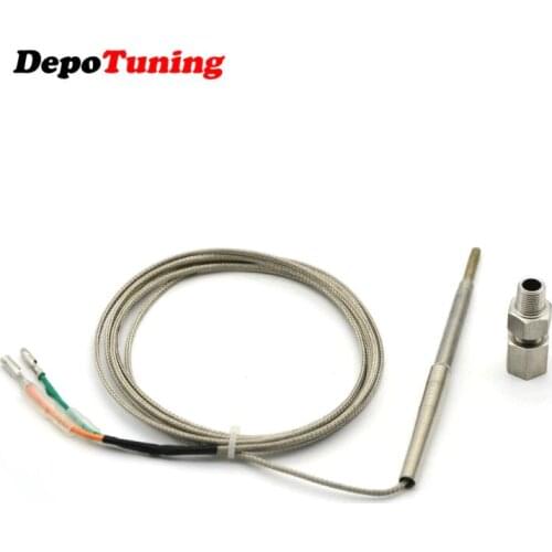 DepoTuning Universal K-Type EGT Thermocouple Temperature 1/8 NPT Sensors For Exhaust Gas Probe