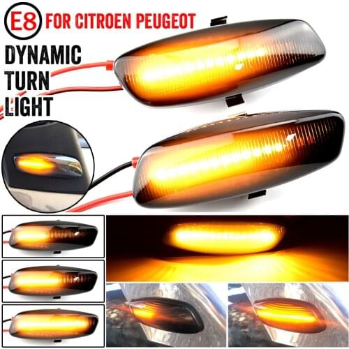 For Peugeot 207 308 3008 5008 RCZ Partner Sequential Turn Signal Indicator Light Signal Blinker Dynamic LED Side Marker Light