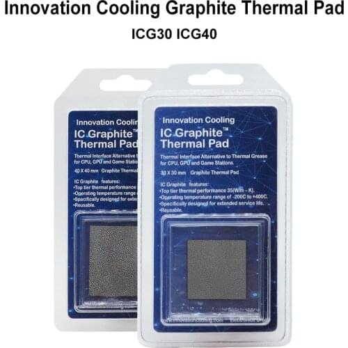 Innovation Cooling Graphite Thermal Pad ICG30 ICG40 Thermal conductivity 35W for CPU GPU Motherboard Graphics Card 30 X 30 mm