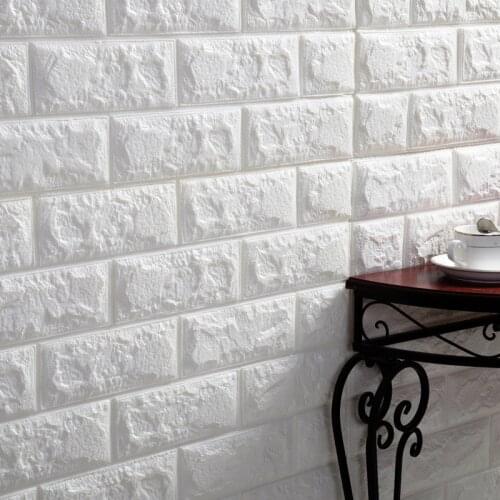 Brick wall Stickers DIY 3D PE Foam Wallpaper Panels Room Decal Stone Decoration Embossed Self Adhensive 3D Brick Wall 70*77cm