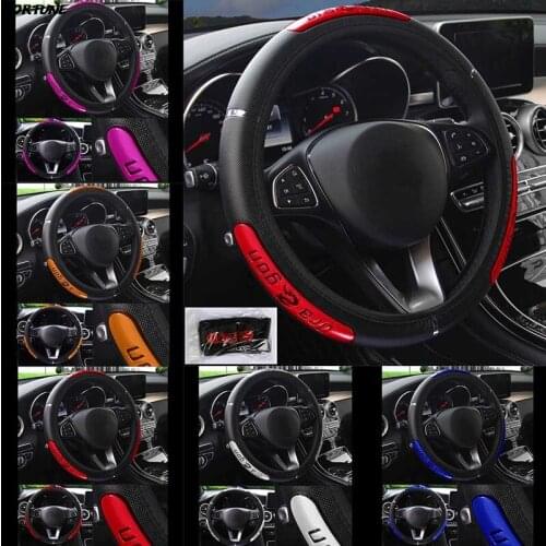 China Dragon Design Car Steering Wheel Covers New Reflective Faux Leather Elastic Auto Steering Wheel Protector For Car Styling