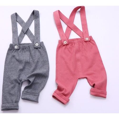 Baby Girl Boy Pants Baby Dungarees Baby Overalls Jumpsuit Toddler Kid Pants Baby Spring Autumn Trousers Baby Ribbed Leggings