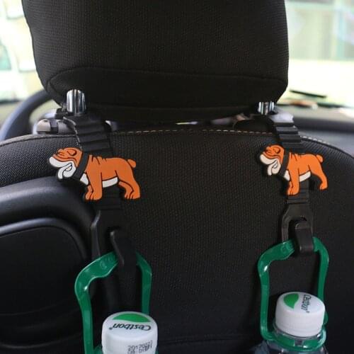 Car Interior Seat Hook Cartoon Bulldog Pothook For Mini Cooper S JCW F54 F55 F56 F60 R55 R56 R60 R61 Countryman Car Accessories
