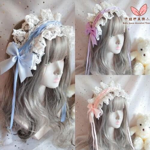 LOVE God Movement Bluish Purple Powder Hair Band Lolita Versatile Hair Accessories Lolita Sax Blue Small Things