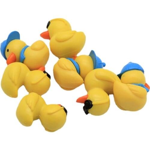 Lovely Yellow Duck Ornaments Resin Flatback Kawaii Duck Slime Charms For DIY Scrapbooking Fairy Garden Decor
