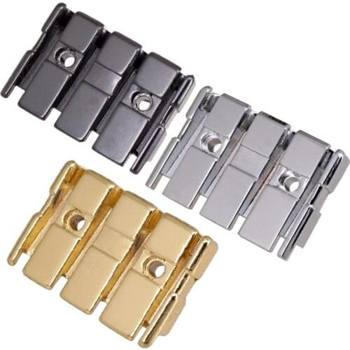 A Set Suspension Type Bass Guitar Locking Nut For Headless Bass Accessories Parts Chrome Black For Choose Musical Instrument