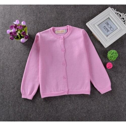 2018 New children sweaters 1-6Y girls' sweater cotton newborn cardigans Long Sleeve Candy Color Baby Boy Knitted Coat 16 colors