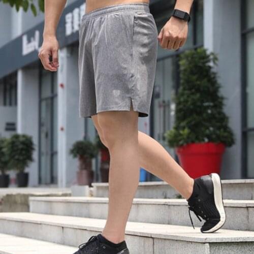 2019 New Arrival Sweatpants Men Fitness Quick Dry Sportswear Dark/Light Gray M-4XL Large Size Male Short Pants For Running