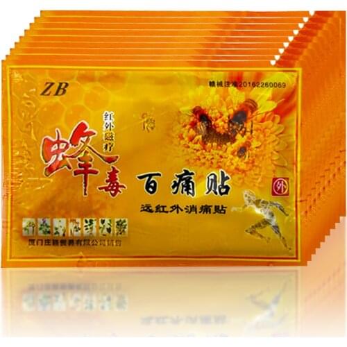 80pcs Chinese medical plaster Bee Venom cure Joint Pain Relieving Patch Neck/Back/Body Massage Relaxation Pain Killer