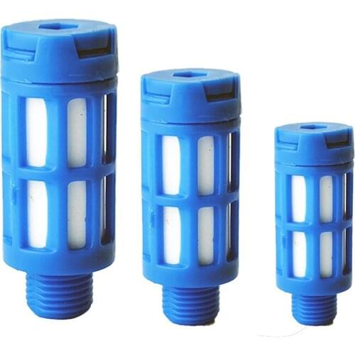 1PCS Air Silencer Plastic Exhaust Muffler Pneumatic 1/8 1/4 3/8 1/2 Male Thread Absorb Noise Filter Slip Lock For Misting Pump