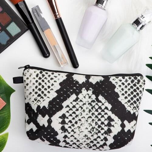 Portable Makeup bag Printing Serpentine Cosmetic Bag Organizer Bag Women Multifunction Beauty Bag