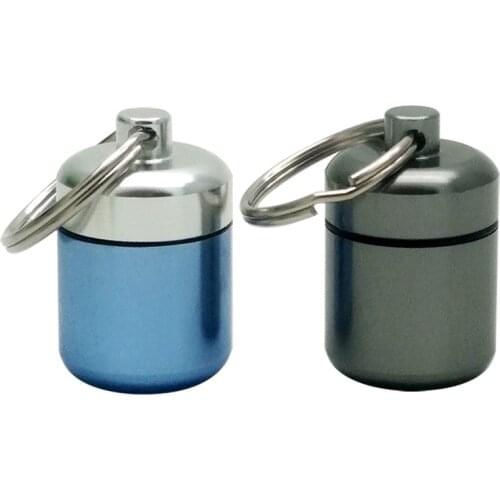Portable Pill Box Container Mini Aluminium Pill Case Carry Bottle Case Hearing Protection Pocket Earplugs Box Keychain Outdoor