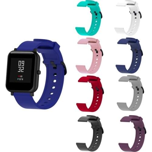Newest 20mm Silicone Band for Samsung Galaxy Watch Active 2 Active 3 Gear S2 Watchband Bracelet Strap for Huami Amazfit bip