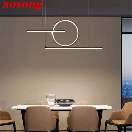 AOSONG Nordic Pendant Lights Gold Contemporary Creative Decoration LED Fixture For Home Living Room