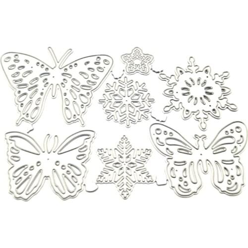 Snowflake Butterfly Metal Cutting Dies Stencil DIY Scrapbooking Album Paper Card Template Mold Embossing Craft Decoration