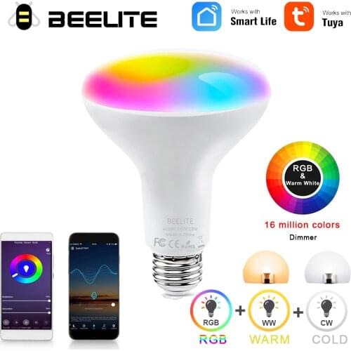 Beelite 110V 220V Wifi Smart Bulb 13W E27 RGB LED Dimmable Magic Color Lamp Remote Control Voice Control Alexa Google Assisitant