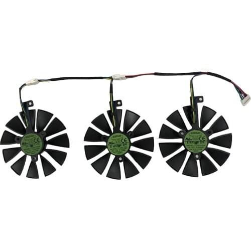 T129215SH /T129215SL 12V 0.30A 87mm Size 3holes Fan For ASUS ROG STRIX RTX 2070 O8G GAMING Graphic Card Cooling As Replacement