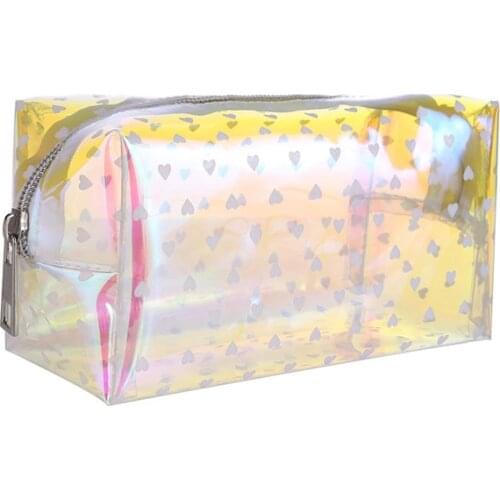 Women Transparent Cosmetic Bag Fashion Girl Cute Storage Bag for Travel Wash Bag Cosmetic Brush Makeup Bag Lady Portable Pouch