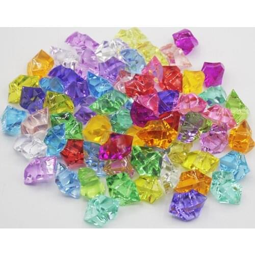 10Pcs/bag 25*18mm Aquarium Acrylic Stones Crystal Ice Cubes Decor Vase Filler Pebble Fish Tank Home Ornament Landscape