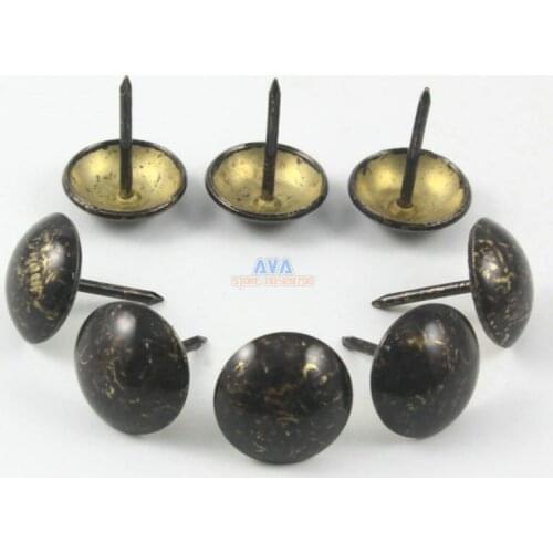 100 Pieces Black Leopard Print Upholstery Tacks Nails 16x20mm