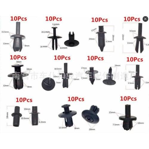 110Pcs 8 mm universal Interior Door Card /Trim Clips Car Door Panel Plastic Snap Push Pin wholesale Car Interior Accessorie