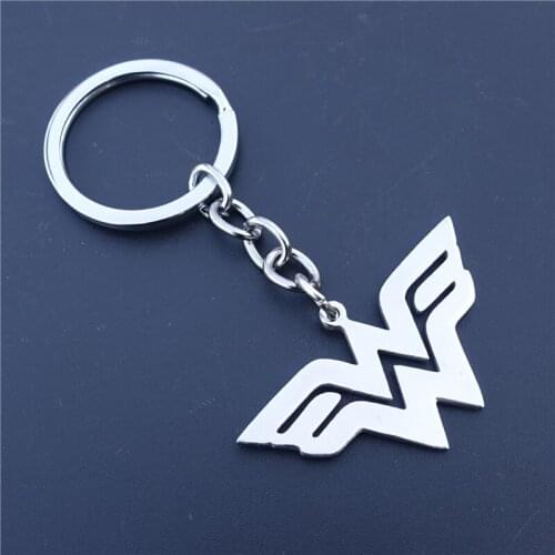 Alphabet W Keychain Stainless Steel Keyring Female Fashion Jewelry 12 Pieces / Lot Wholesale