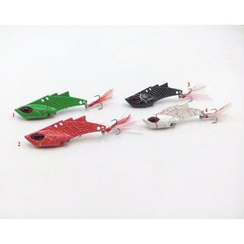 20pcs Hard Metal Vibration Lure 6cm 15.5g Super Rattle Snake Fishing Lure Artificial Blade VIB Wobblers Pesca Fishing Tackle