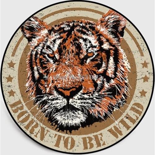 200cm Fashion Sexy Wild Wind Tiger Head Round Bedroom Living Room Carpet Custom Hanging Basket Swivel Chair Non-slip Mat