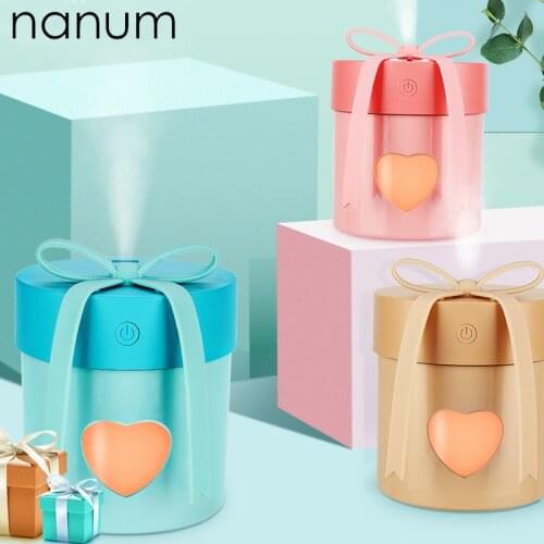 New 3 in 1 Gift Box Humidifier Mini Ultrasonic Car Fogger Led Night Light USB Fan Essential Oil Aroma Diffuser Air Freshener