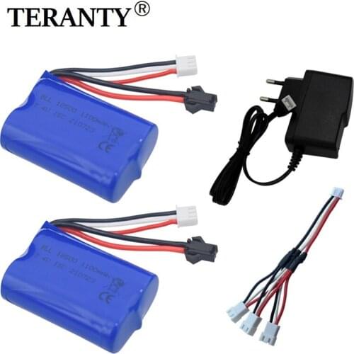 7.4v 1100mah 18500 rechargeable battery charger for H102 remote control boat lithium battery 2.4G high speed RC boat spare parts