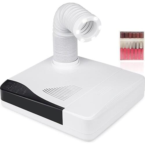 Salon Expert 4-IN-1 Nail Fuctions for OneSet Workbench 60W Nail Dust Collector Dust Clear with 6pcs LED Lamp 35000rpm Nail Drill