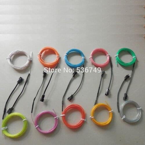 El wire 1.5mm ten color for option with free shipping 4m with USD-DIY decoration on skirt/outdoor/inside room/table/bed